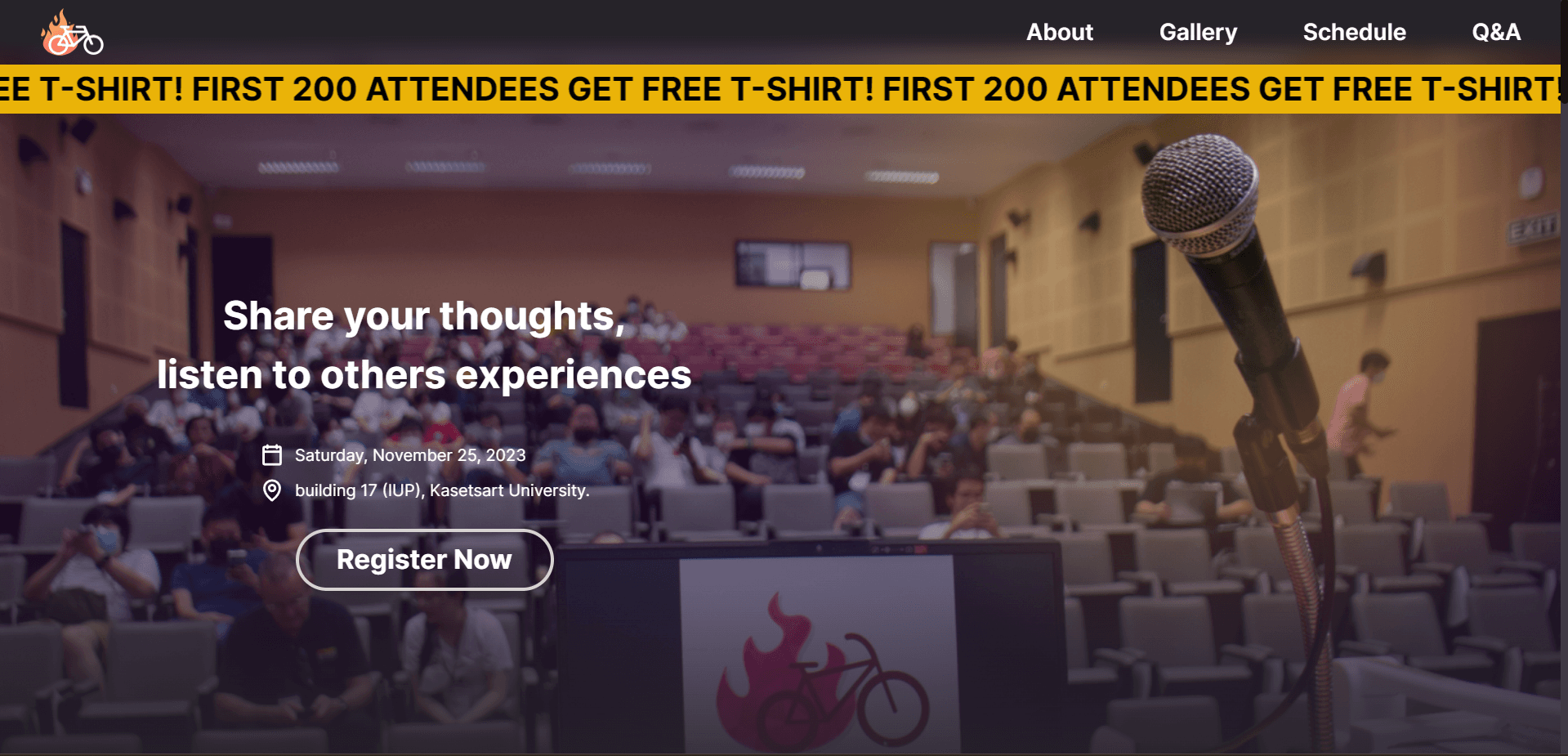 Barcamp Bangkhen Event promotional website